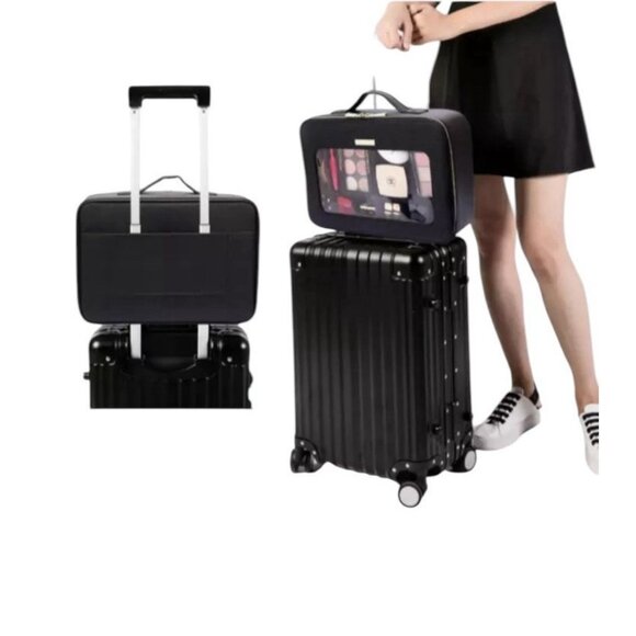 ROWNYEON Makeup Bag Cosmetic Train Case Professional Makeup Organizer - Picture 15 of 15